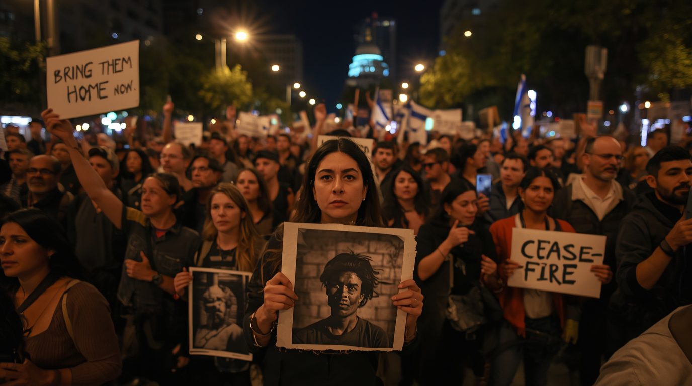 Israeli Protesters Press Gaza Deal